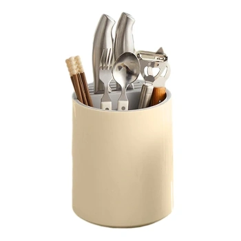 Nevamel EZERE Çatal - Bıçak - Kaşık Saklama Ve Kurutma Kutusu Dönebilen Mutfak Düzenleyici-(5775)