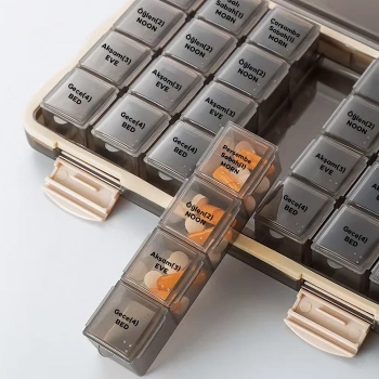 Nevamel® EZERE Haftalık Ilaç Kutusu | 7 Günlük | 28 Gözlü Haftalık Ilaç Kutusu-(5775)