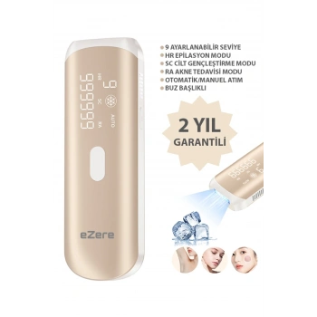 Nevamel EZERE IPL Buz Lazer Epilasyon 999.999 Atim Otomatik/manuel Dokunmatik Ekran Agrisiz Vücut Yüz Cihazi-(5775)