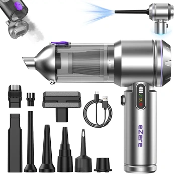 Nevamel® EZERE Vacpro 20000pa Güçlü Dijital Göstergeli Vakumlu Kablosuz Üflemeli Mini Araç Süpürgesi-(5775)