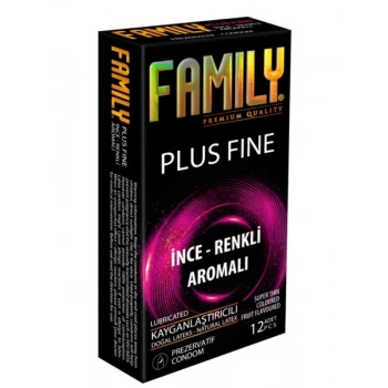 Nevamel® Family Plus Fine - Süper İnce, Renkli Ve Meyve Aromalı - Renkli Geceler Prezervatif
