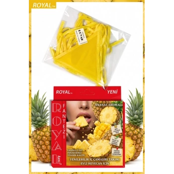 Nevamel® Fantezi Tüketilebilen Yenilebilir Ananas Aromalı İç Çamaşırı Takımı