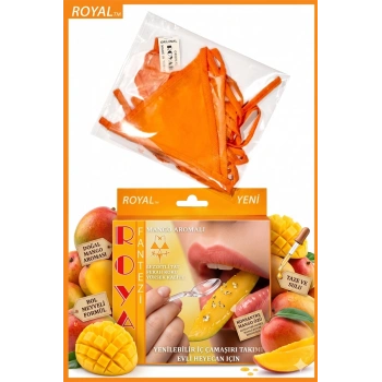 Nevamel® Fantezi Tüketilebilen Yenilebilir Mango Aromalı İç Çamaşırı Takımı