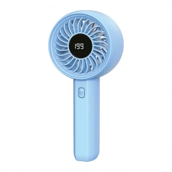 Nevamel® FENY FN-F45 MAVİ Tek Tuşla Ayarlanabilir Güç LCD Gösterge Elde Kullanım Dahili 1800mAh Bataryalı Type-C Şarj Girişli Vantilatör(1923)