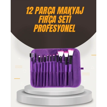 Nevamel Fondöten Allık ve Far Uygulamalarına Uygun 12 Parça Makyaj Fırça Takımı Ergonomik Saplı