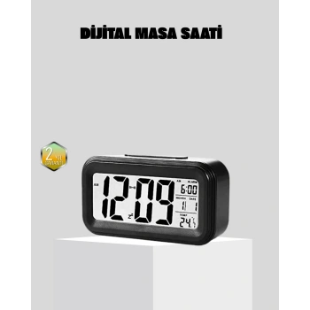 Nevamel Fotoselli Dijital Masa Saati Aydınlatmalı Alarm ve Tarih Göstergeli