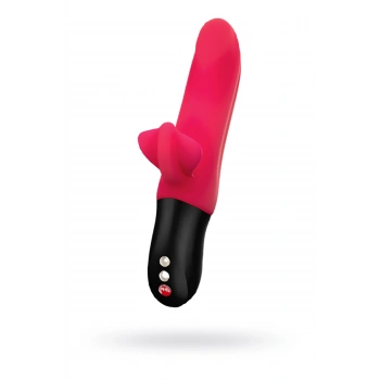 Nevamel® Fun Factory Bi̇ Stroni̇c Fusi̇on Vibratör, Silikon, Kırmızı, 22 Cm