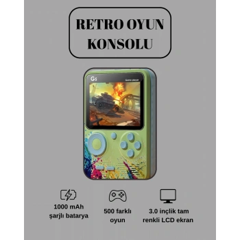 Nevamel G5 Game Box Retro Mini Oyun Konsolu – 500 Dahili Oyun