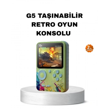 Nevamel® G5 Retro Oyun Konsolu 500 Klasik Oyunlu 3 İnç HD Ekran ve TV Bağlantılı