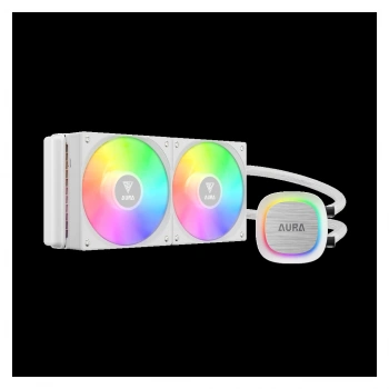 Nevamel® GAMDIAS AURA GL240 V2 WH White Edition 240mm  RGB 2 FanlıCPU Sıvı Soğutma(1923)