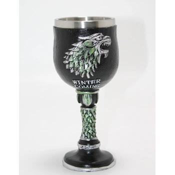 Nevamel® Game Of Thrones House Stark 3D Kabartmalı Çelik Kadeh Bardak