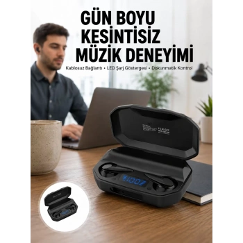 Nevamel® Gaming Kulaklık Bluetooth 5.2 Kablosuz Kulakiçi Rgb Işıklı Çift Mikrofonlu Yeni Nesil