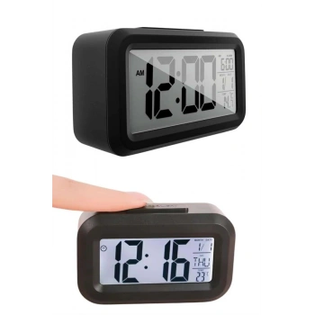 Nevamel Gece Dijital Masa Saati Dijital Alarmlı Led Ekran Pilli Çalar Saat