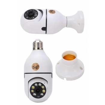 Nevamel® Gece Görüşlü Akıllı Dönebilen Ev Kamerası Ampül Kamera