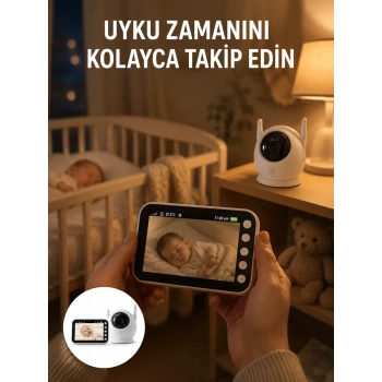 Nevamel® Gece Görüşlü Hareket Takipli Bebek Kamera Sistemi Yeni Nesil