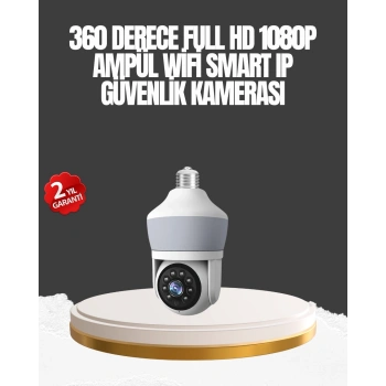 Nevamel® Gece Görüşlü Mobil Uygulamalı Akıllı Ampül Kamera