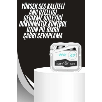 Nevamel Gecikme Önleyici Oyuncu Kulaklığı Bluetooth Bağlantılı ANC Özelliği 5.0 Bluetooth