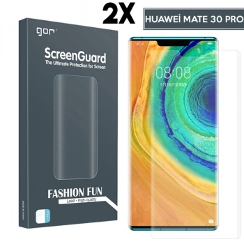 Nevamel Gor Huawei Mate 30 Pro 3d Kavisli Full Kaplama Darbe Emici Ekran Koruyucu 2 Adet Set-(5775)