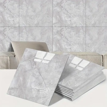 Nevamel Gri Mermer Desen Duvar Sticker (30x30)