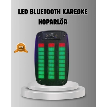 Nevamel® GTS 1793 Işıklı 6.5 İnç Kablosuz Hoparlör Bluetooth USB ve FM Özellikli