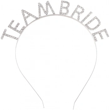 Nevamel Gümüş Kaplama Kristal Taşlı Team Bride Taç