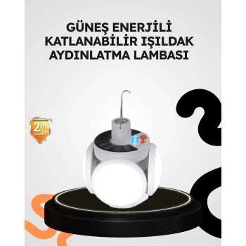 Nevamel Güneş Enerjili Katlanabilir 5 Kanatlı Solar Bahçe Lambası