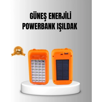 Nevamel Güneş Enerjili Powerbank 10000 mAh LED Işıklı