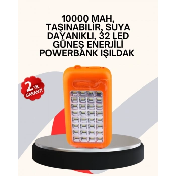 Nevamel Güneş Paneli ile Şarj Olan 32 LED’li Powerbank Cihazı