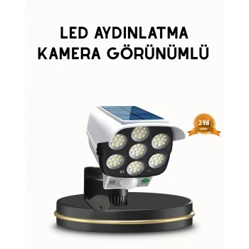 Nevamel® Güneş Paneliyle Şarj Olan Hareket Sensörlü Dış Mekan Güvenlik Lambası Ayarlanabilir