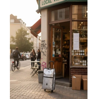 Nevamel® Günlük Alışverişler İçin Konforlu Tekerlekli Pazar Arabası