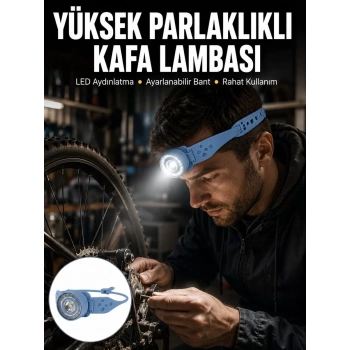 Nevamel® Hafif ve Taşınabilir Kamp Kafa Lambası Ayarlanabilir Işık Yeni Nesil