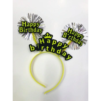 Nevamel Happy Birthday Neon Renk Doğum Günü Tacı 12 Adet