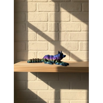 Nevamel® Hareketli Kurt Rainbow dekoratif esnek figür 10x24 cm