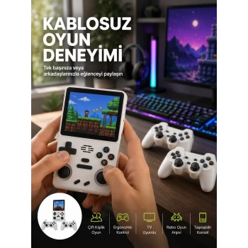 Nevamel® HDMI Destekli Kablosuz Oyun Konsolu 10.000 Oyun Yeni Nesil