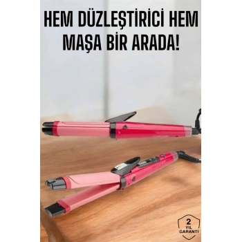 Nevamel® Hem Düzleştirici Hem Maşa Saç Şekillendirici
