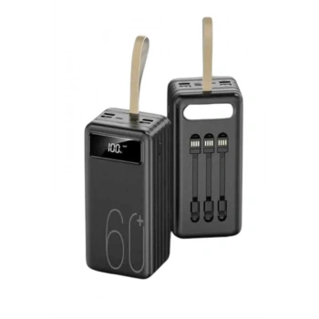 Nevamel Hızlı Şarj 4 Çıkışlı Powerbank 60.000 Mah Taşınabilir Dijital Göstergeli