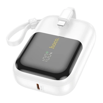 Nevamel HOCO Q20 Fountain 10000mAh 22.5W+PD20W Dijital Göstergeli Kablolu Powerbank-(5775)