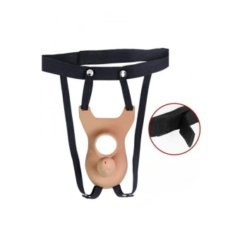 Nevamel® Hollow Strap-On Dildo(Kurşun Vibratör Uyumlu) – Ayarlanabilir Kemerli Giyilebilir Anal Dildo, 15 Cm