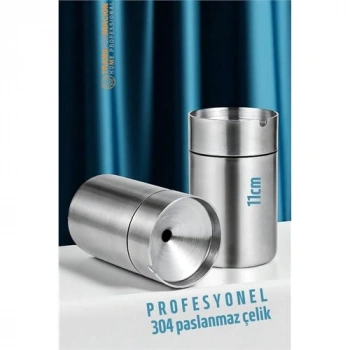 Nevamel® HSNET Duman Vermeyen At Sönsün Küllük - Çelik Metal Kül Tablası -Masaüstü Küllük