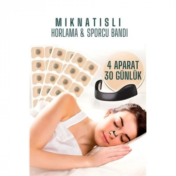 Nevamel® HSNET Manyetik Burun Bandı - 30 GÜNLÜK Sporcu Burun Bandı - Horlama Önleyici Azaltıcı - 4 Farklı Boyut