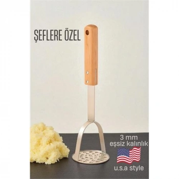 Nevamel® HSNET Patates Ezici 3 mm Kalınlık 304 Paslanmaz Çelik Havuç Muz Avokado Ezici