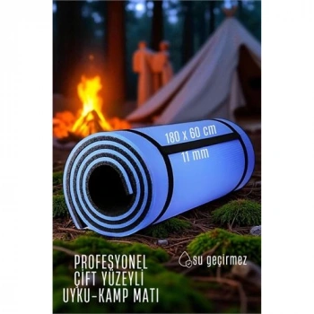Nevamel® HSNET Uyku Matı - Kamp Matı - Piknik Çadır Matı 11 mm Çift Taraflı Mavi