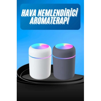 Nevamel Humidifier LED Işıklı Mini Ortam Oda Kokusu Aromaterapi Buhardanlık