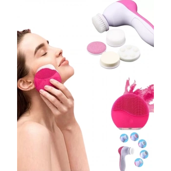 Nevamel® İkili Cilt Bakım Seti 5 Başlıklı Yüz Temizleme ve Masaj Aleti Canlandırıcı ve Onarıcı