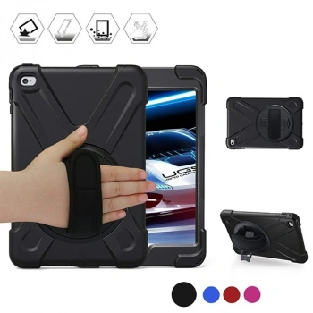 Nevamel İpad Mini 4/ 5 Shockproof 3 Katmanlı Standlı Zırh Kılıf-(5775)