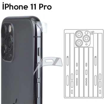 Nevamel İPhone 11 Pro 5.8 Hidrojel Hayalet Yan Alt Üst Kamera Kaplama Film-(5775)