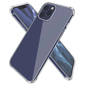 Nevamel İPhone 12 Pro Max 6.7 Anti-Drop Silikon Kılıf Shockproof Şeffaf  kılıf-(5775)