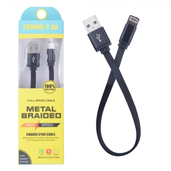 Nevamel İPhone 13-12-11 8-7 20cm Kısa Şarj Usb Kablo-(5775)