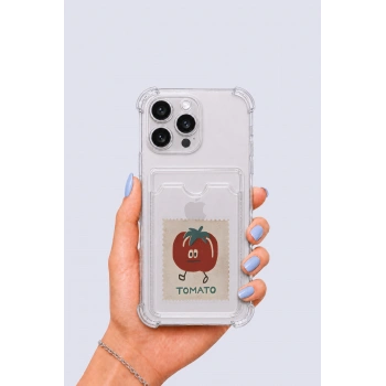 Nevamel® iPhone 13 Pro Max Kartlıklı Tomato Desenli Kılıf