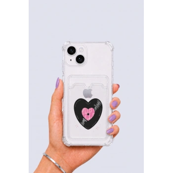 Nevamel® iPhone 15 Kartlıklı Vinly Desenli Kılıf